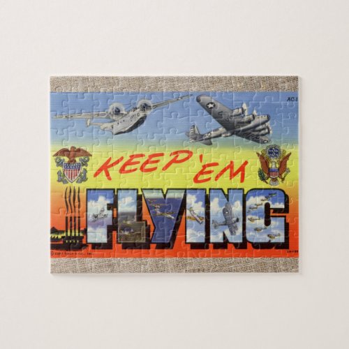 Keep em Flying Army Air Corps World War II Puzzle