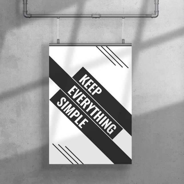Keep Everything Simple Poster (Creator Uploaded)