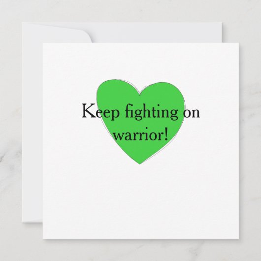Keep Fighting on Lyme Disease Warrior Card (Back)