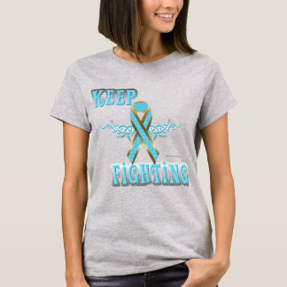 Keep Fighting Prostate Cancer Ladies Sweatshirt T-Shirt