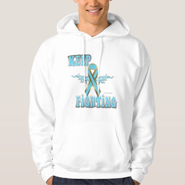 Keep Fighting Prostate Cancer Men's Hoodie (Front)