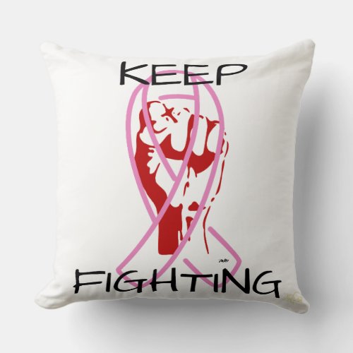Keep Fighting Throw Pillow