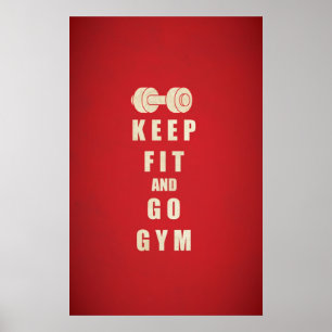 Keep Fit and Go GYM Quote Poster