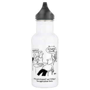 Keep Fit Humour. Funny Fitness Club Stainless Steel Water Bottle