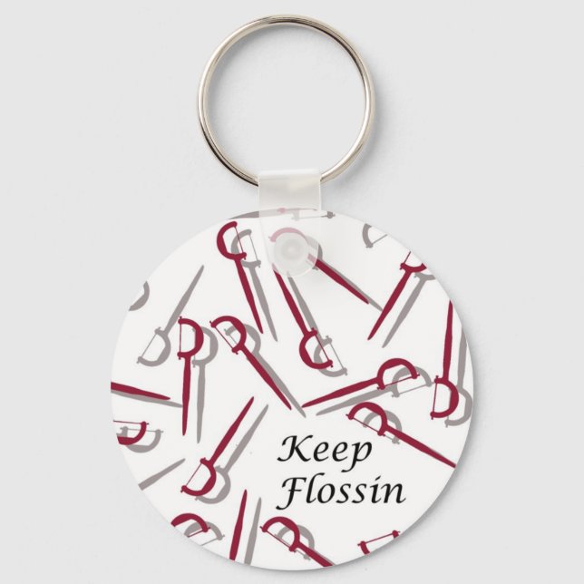 Keep Flossin by Matt Landon Keychain (Front)