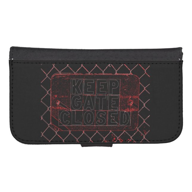 keep gate closed  samsung galaxy wallet case (Front (Horizontal))