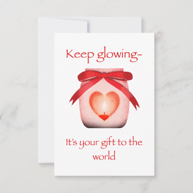 Keep glowing 3.5" x 5" Flat Thank You Card (Front)