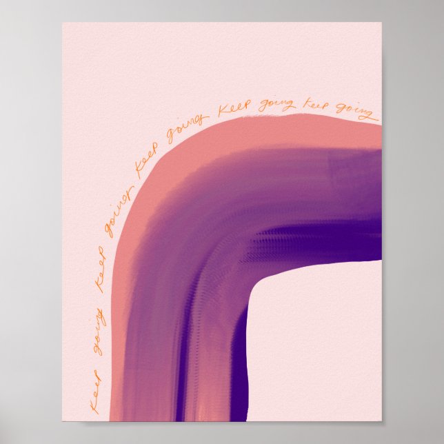 "Keep Going" Abstract Motion Design Poster (Front)