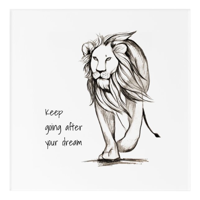 "Keep going after your dream"     Acrylic Print (Front)