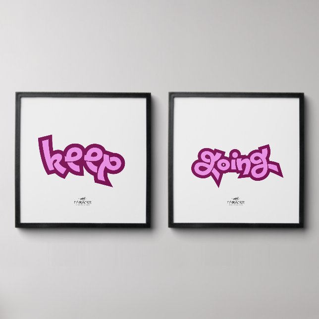 Keep Going - Framed Poster - Fairacres Peel And Stick Photo Tile (Front Set)