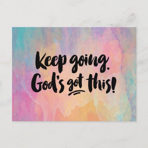 Keep Going Gods Got This Postcard