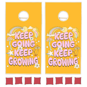 Keep going keep growing cornhole set