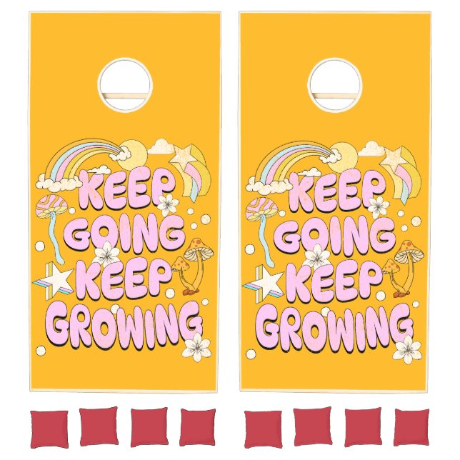 Keep going keep growing cornhole set (Set)