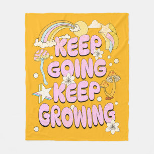 Keep going keep growing fleece blanket