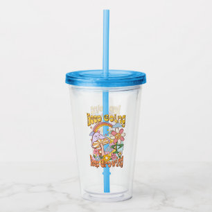 Keep Going, Keep Growing   Mushroom & Floral Acrylic Tumbler