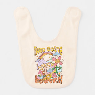 Keep Going, Keep Growing Mushroom & Floral Baby Bib