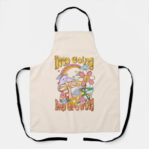 Keep Going, Keep Growing – Mushrooms & Flowers Apron