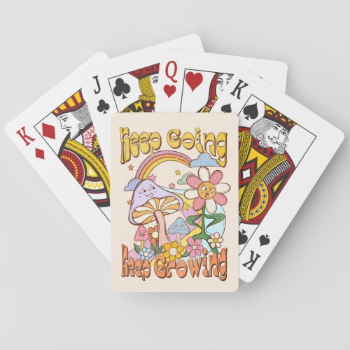 Keep Going Keep Growing Playing Cards