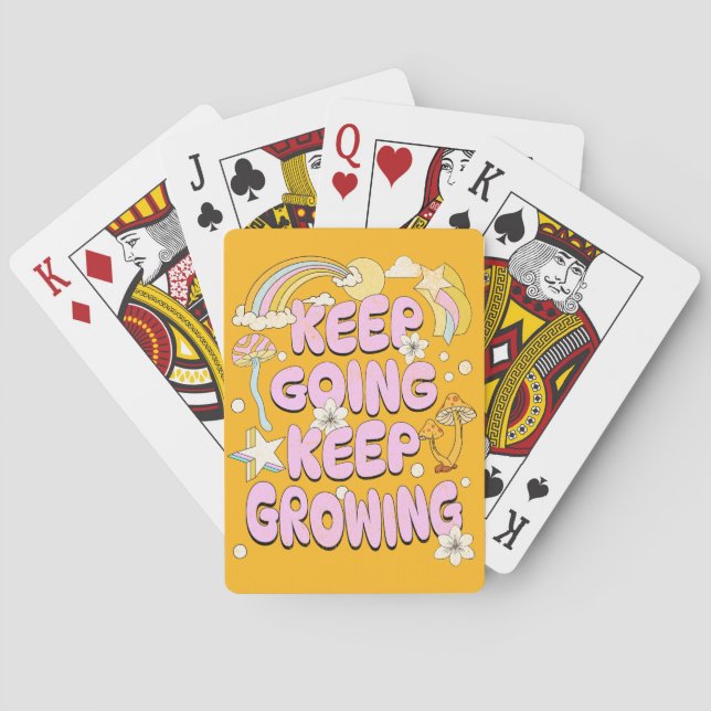 Keep going keep growing poker cards (Back)