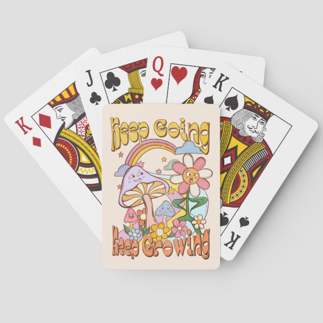 Keep Going Keep Growing Poker Cards (Back)