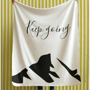 Keep Going Modern Motivational Fleece Blanket