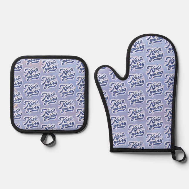 Keep Going Oven Mitt & Pot Holder Set (Front)