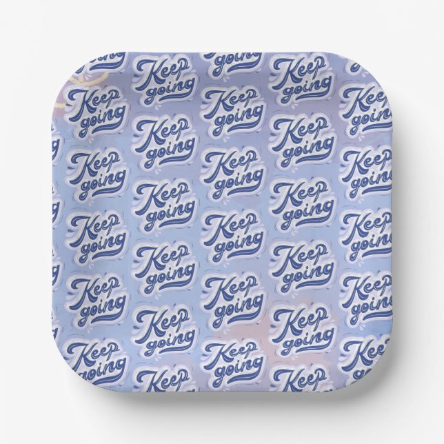 Keep Going Paper Plates (Front)