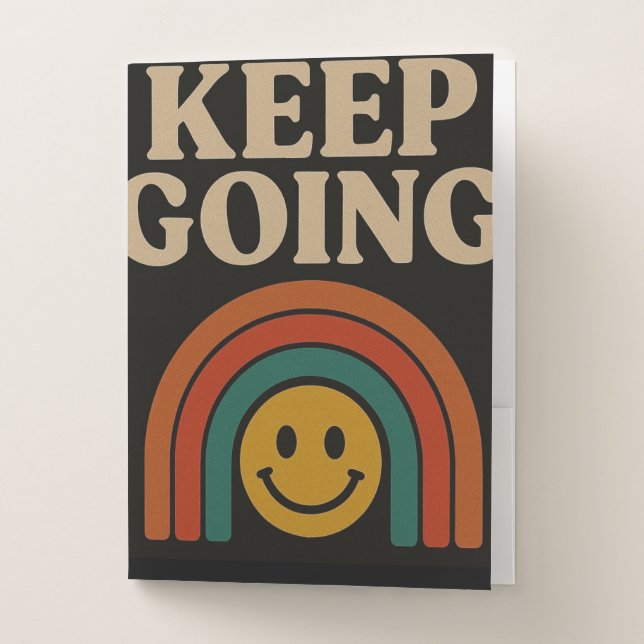 Keep Going: Positivity in Every Step Pocket Folder (Front)