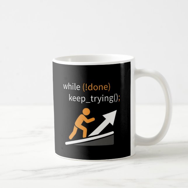 “Keep Going” Programmer Motivation Mug (Right)
