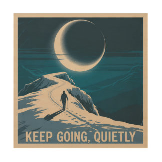Keep Going, Quietly Wood Wall Art