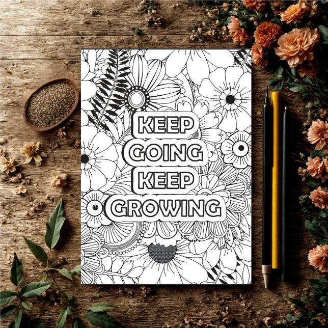 Keep Going Quote | Color Your Own Greeting (Creator Uploaded)