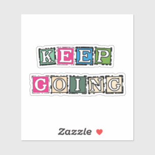 Keep Going Retro Sticker