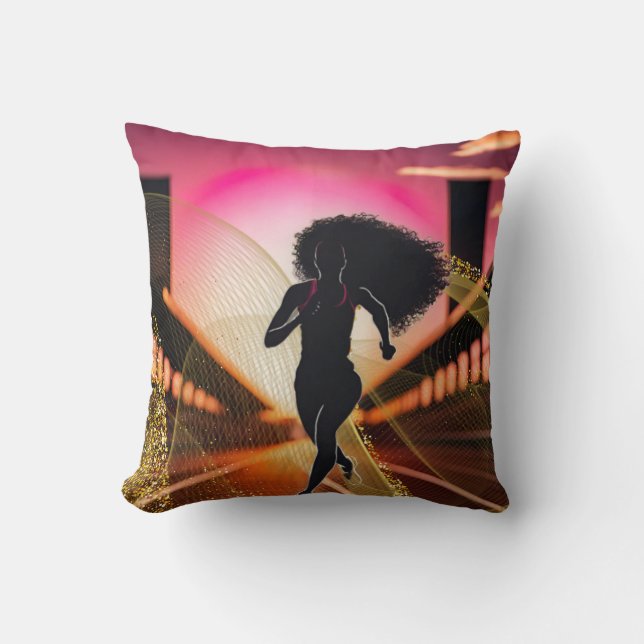 Keep Going! Throw Pillow (Front)