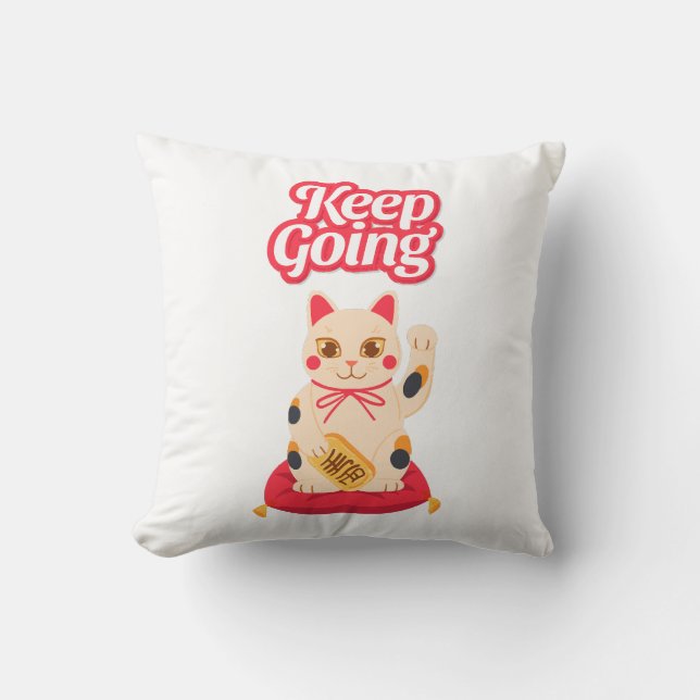 Keep Going Throw Pillow (Front)