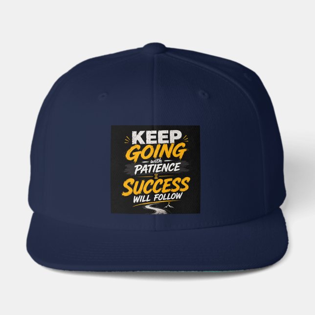 Keep Going With Patience – Motivational Typography Visor (Front)