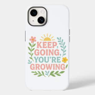 Keep Going You’re Growing Motivational Floral  Case-Mate iPhone 14 Case