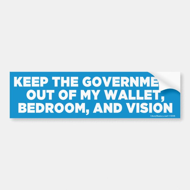 Keep Government Out Bumper Sticker (Front)