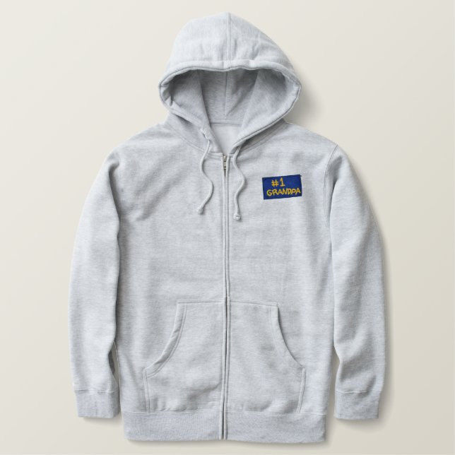 Keep Granpa Warm Inside and Out Embroidered Hoodie (Design Front)
