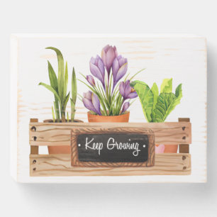 Keep growing chalkboard sign plant flower box 