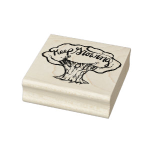 Keep Growing Rubber Stamp