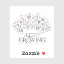 Keep Growing Wildflower Botanical Sticker