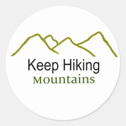 Keep Hiking Mountains Simplistic Sticker