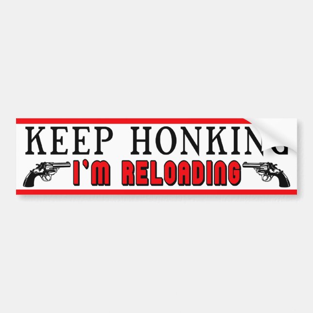 Keep Honking Bumper Sticker (Front)
