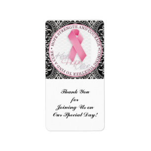 keep hope alive pink ribbon breast cancer label
