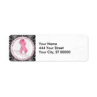 keep hope alive pink ribbon breast cancer label