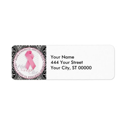 keep hope alive pink ribbon breast cancer label