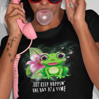 Keep Hoppin' Colorful Frog Tee