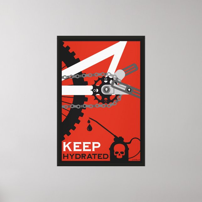 Keep Hydrated Bike Canvas Print (Front)