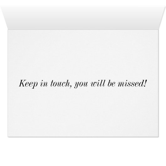 Keep in Touch (Inside Horizontal (Bottom))