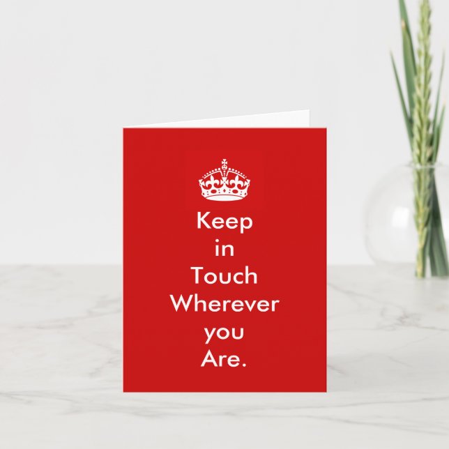 Keep in Touch Notecard (Front)